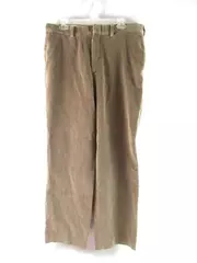 Lands' End Men's 34 Tan Corduroy Pants Tailored Fit Good Condition