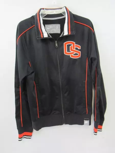 Nike Oregon State Jacket Coat OSU Beavers Black Orange Full Zip Men's Size Small