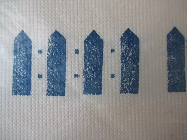 Vintage 1986 CA Reed Sealed Tablecloth Apples Trees Fences 52"x96" Retro Decor