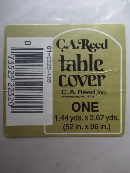 Vintage 1986 CA Reed Sealed Tablecloth Apples Trees Fences 52"x96" Retro Decor