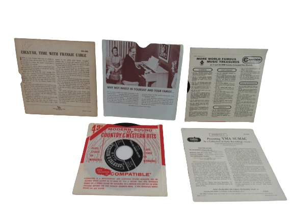 Lot of 11 Vintage 6" Vinyl Records 45 RPM for DIY Crafts & Upcycling