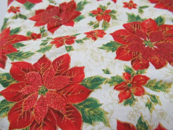 Christmas House Poinsettia Oven Mitt & Dish Towel Set NWT Red Green