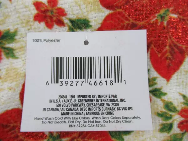 Christmas House Poinsettia Oven Mitt & Dish Towel Set NWT Red Green