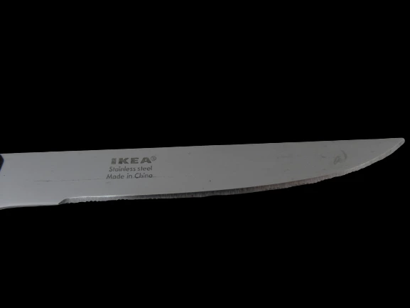 Lot Of 4 Ikea Stainless Steel Serrated Blade Snitta Steak Knives Black Handle