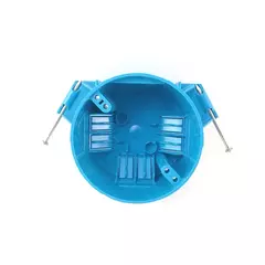 Carlon B520A 4" Round Blue Ceiling Electrical Box with Captive Nails