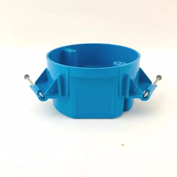 Carlon B520A 4" Round Blue Ceiling Electrical Box with Captive Nails