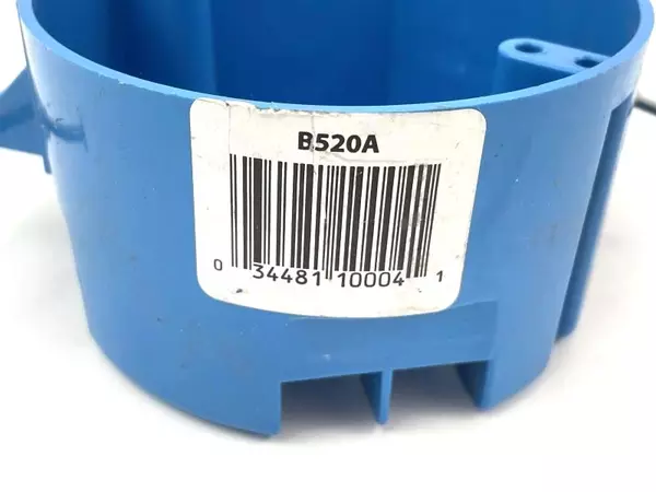 Carlon B520A 4" Round Blue Ceiling Electrical Box with Captive Nails