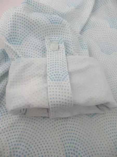 LuLaRoe Valentina Shirt Top Long Sleeves Light Blue White Women's Size M