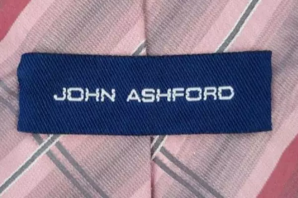 John Ashford Men's Handmade Silk Tie Pink Gray Plaid 58" Valentine's Day
