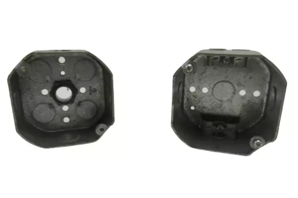 Lot of 2 Hubbell Raco Metal Octagonal Electrical Boxes, New Work