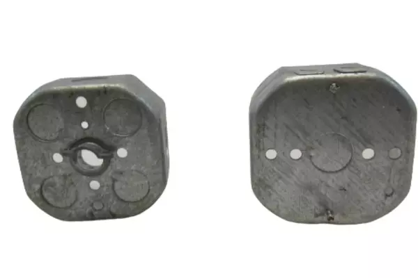 Lot of 2 Hubbell Raco Metal Octagonal Electrical Boxes, New Work