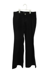Black Flare Leg Pants Women's Size 6 INC International Concepts Pockets Rayon 