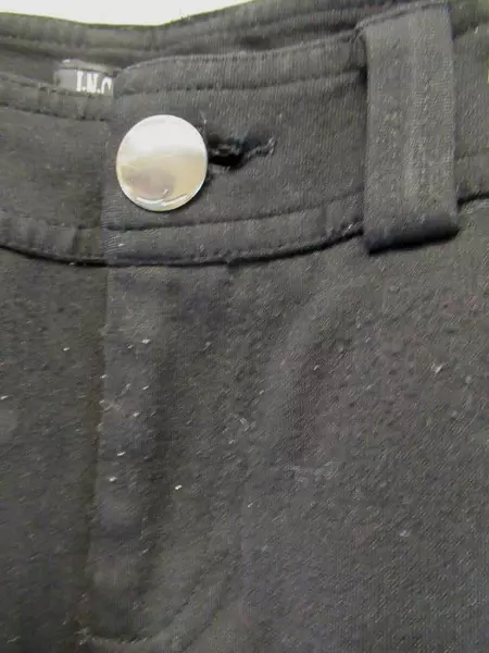 Black Flare Leg Pants Women's Size 6 INC International Concepts Pockets Rayon 