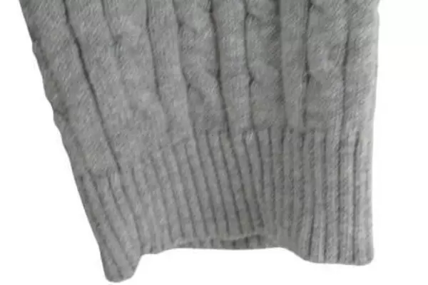 Dressbarn Petite Women's Grey Cable Knit Cardigan Sweater Size PS Very Good