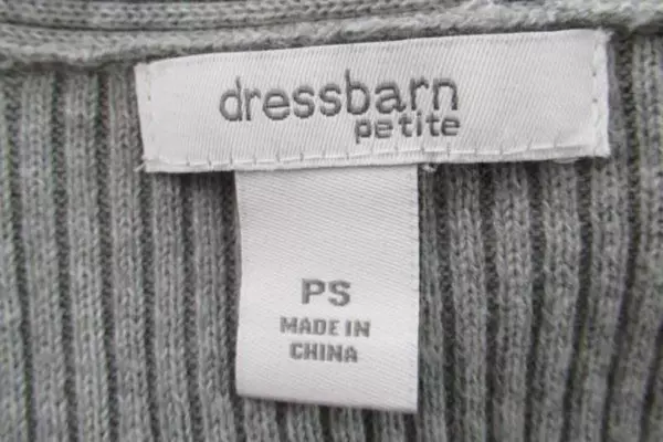 Dressbarn Petite Women's Grey Cable Knit Cardigan Sweater Size PS Very Good