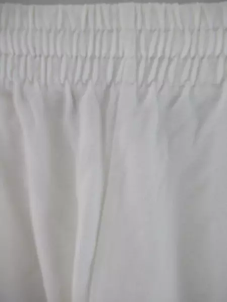 Vintage Fila Women's Knit Shorts L White Navy Trim Elastic Waist Casual Wear