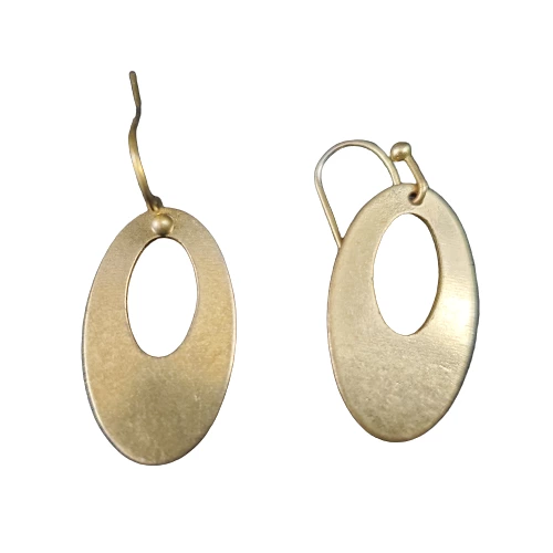 Lot of 3 Pairs Gold Tone Dangle Earrings with Amber Beads & Unique Designs