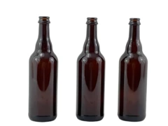 Lot of 3 Empty Ambler Glass Beer Bottles 500 ML Brown Decor Crafts Decorative 