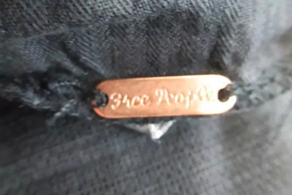 Free People Black Pleated Mini Skirt Size 10 Cotton Spandex Textured Buttons