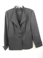 Classiques Entier Atelier Blazer Jacket Charcoal Gray Silver Specks Women's 8