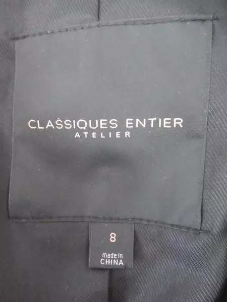 Classiques Entier Atelier Blazer Jacket Charcoal Gray Silver Specks Women's 8