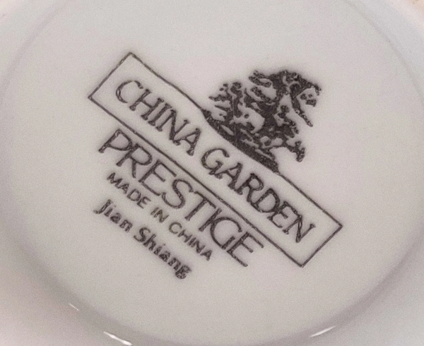 Lot Of 2 Prestige China Garden Teacups Floral Replacement Silver 