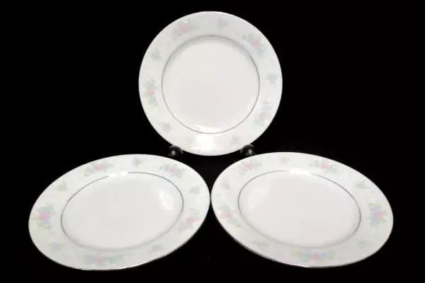 Set of 3 China Garden Jian Shiang Floral 7" Dessert Plates - Good Condition