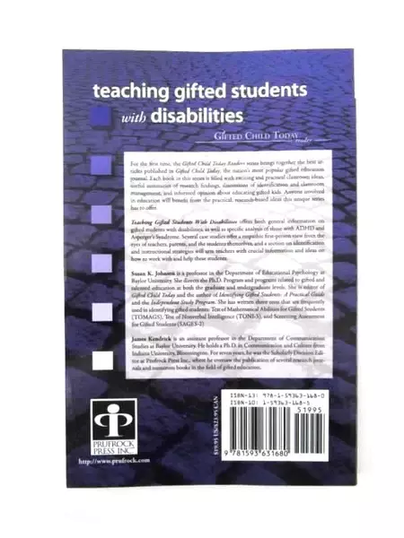 Teaching Gifted Students With Disabilities by Johnsen & Kendrick - 2005 Edition