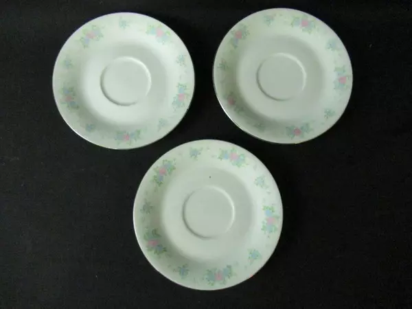China Garden Prestige Jian Shiang 6 In Saucer Plate Replacements Floral Lot Of 3