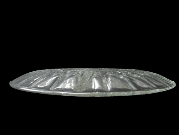 Vintage Divided Relish Dish Serving Plate Thick Clear Glass Diamond Cut Style 