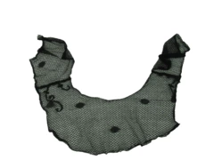 Vintage Black Lace Embroidered Collar for Blouses - Handmade Women's Accessory