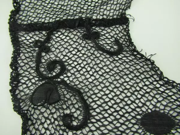 Vintage Black Lace Embroidered Collar for Blouses - Handmade Women's Accessory