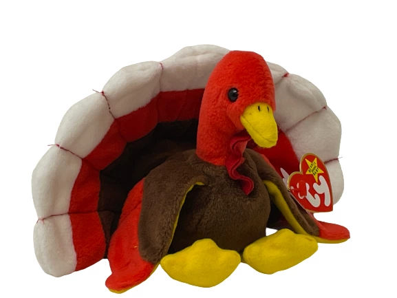 Rare 1996 TY Beanie Baby Gobbles the Turkey with Tag Collectible Plush