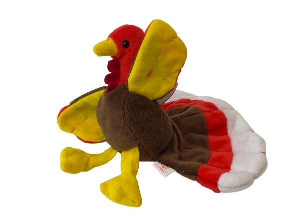 Rare 1996 TY Beanie Baby Gobbles the Turkey with Tag Collectible Plush