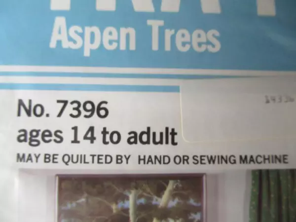 Vintage Tra-Pun-To Aspen Trees Quilt Craft Kit No 7396 DIY Stitching 18"x24"