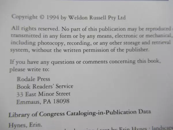 Rodale's Successful Organic Gardening Low Maintenance Landscaping Book HC