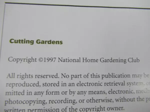Cutting Gardens by Barbara Pleasant, 1997 HC Gardening Book, Very Good