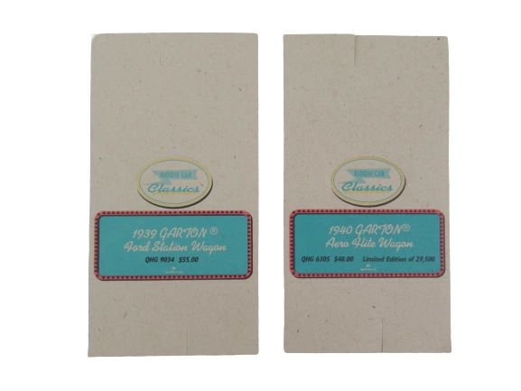 Lot of 4 Hallmark Kiddie Car Classics Display Cards 1937-1940 Collectibles