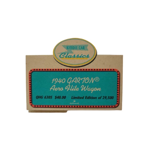 Lot of 4 Hallmark Kiddie Car Classics Display Cards 1937-1940 Collectibles