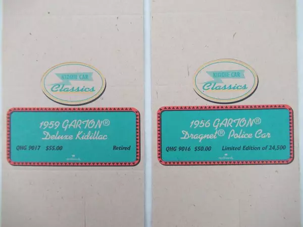 Lot of 4 Hallmark Kiddie Car Classics Tent Cards - Kidillac & More