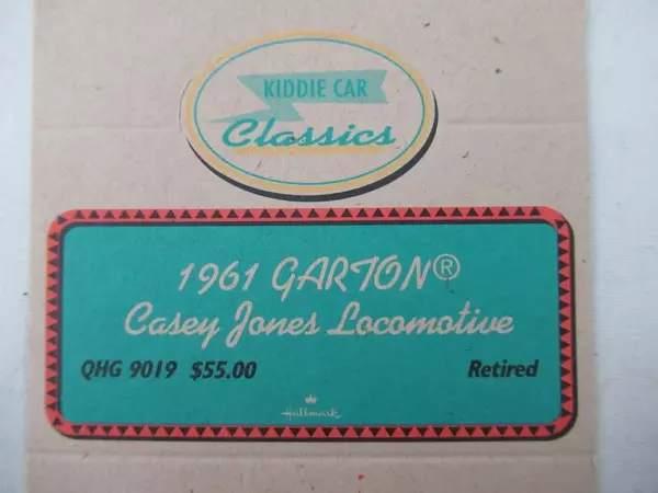 Hallmark Kiddie Car Classics 1961 Garton Casey Jones Tent Card Display