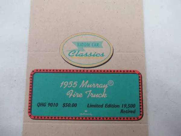 Lot of 3 Hallmark Kiddie Car Classics Tent Cards - 1955 Fire Trucks