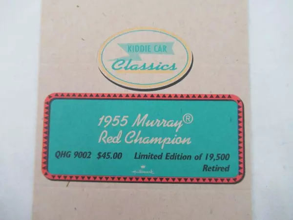 Lot of 2 Hallmark Kiddie Car Classics Tent Cards 1955 Murray Champions