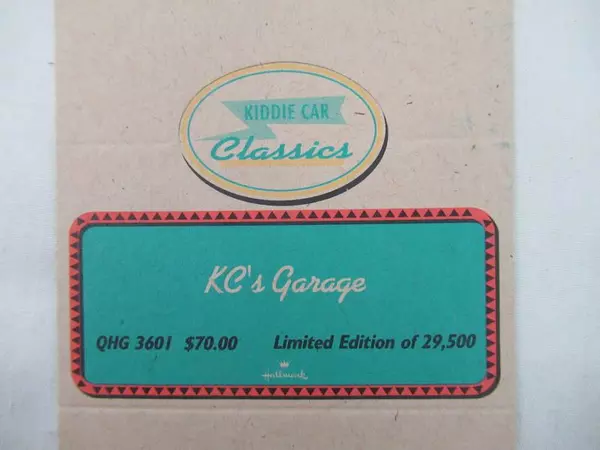 Lot of 3 Hallmark Kiddie Car Classics Tent Cards - KC Garage, Pedal Power