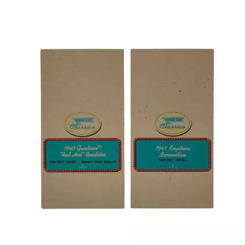 Lot of 2 Hallmark Kiddie Car Classics 1940s Tent Cards - Vintage Collectibles