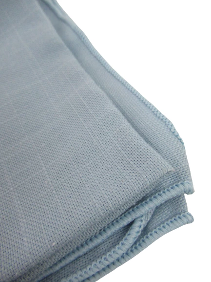 Lot of 7 Light Blue Cloth Napkins 16.5" Square Baby Shower Good Condition