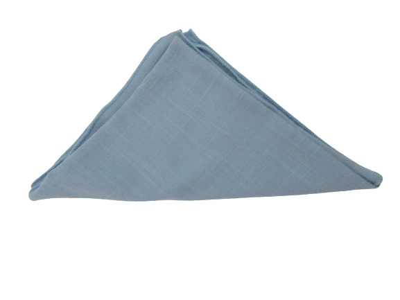 Lot of 7 Light Blue Cloth Napkins 16.5" Square Baby Shower Good Condition