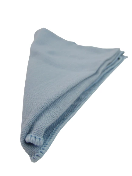 Lot of 7 Light Blue Cloth Napkins 16.5" Square Baby Shower Good Condition