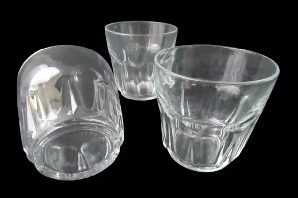 Lot of 3 Vintage Arcoroc France Clear Glass Orange Juice Glasses Petale Panel 