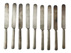 Lot of 9 Geo Eckstein Silver Plate Dinner Knives 12 DWT Good Condition